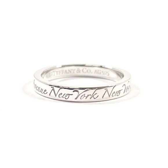 TIFFANY & Co. Tiffany Notes Narrow New York Ring, 925 Sterling Silver, Size 1...